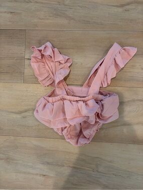 Baileys Blossom Pink Ruffle One-Piece Bodysuit for Kids